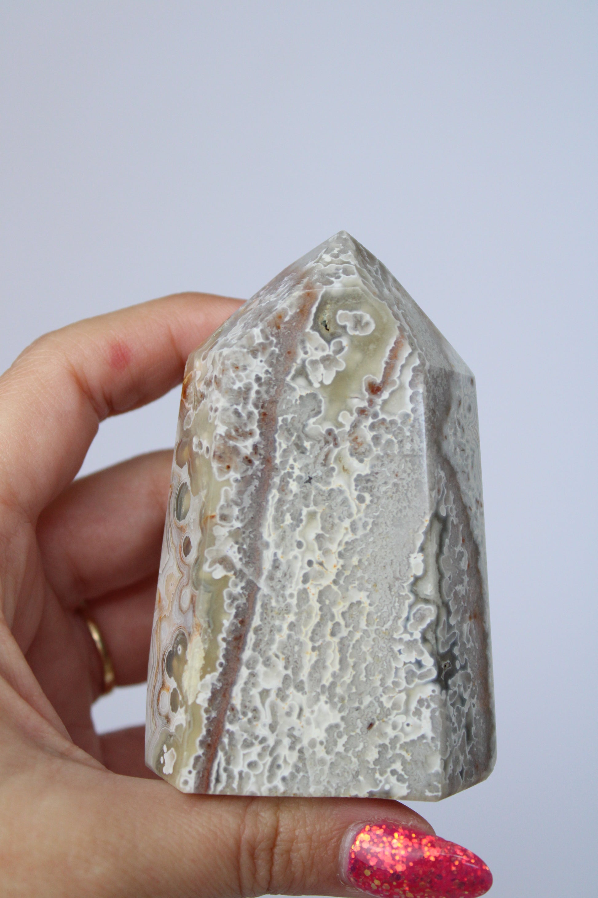 Mexican crazy lace agaat toren - Gemstone Dreams