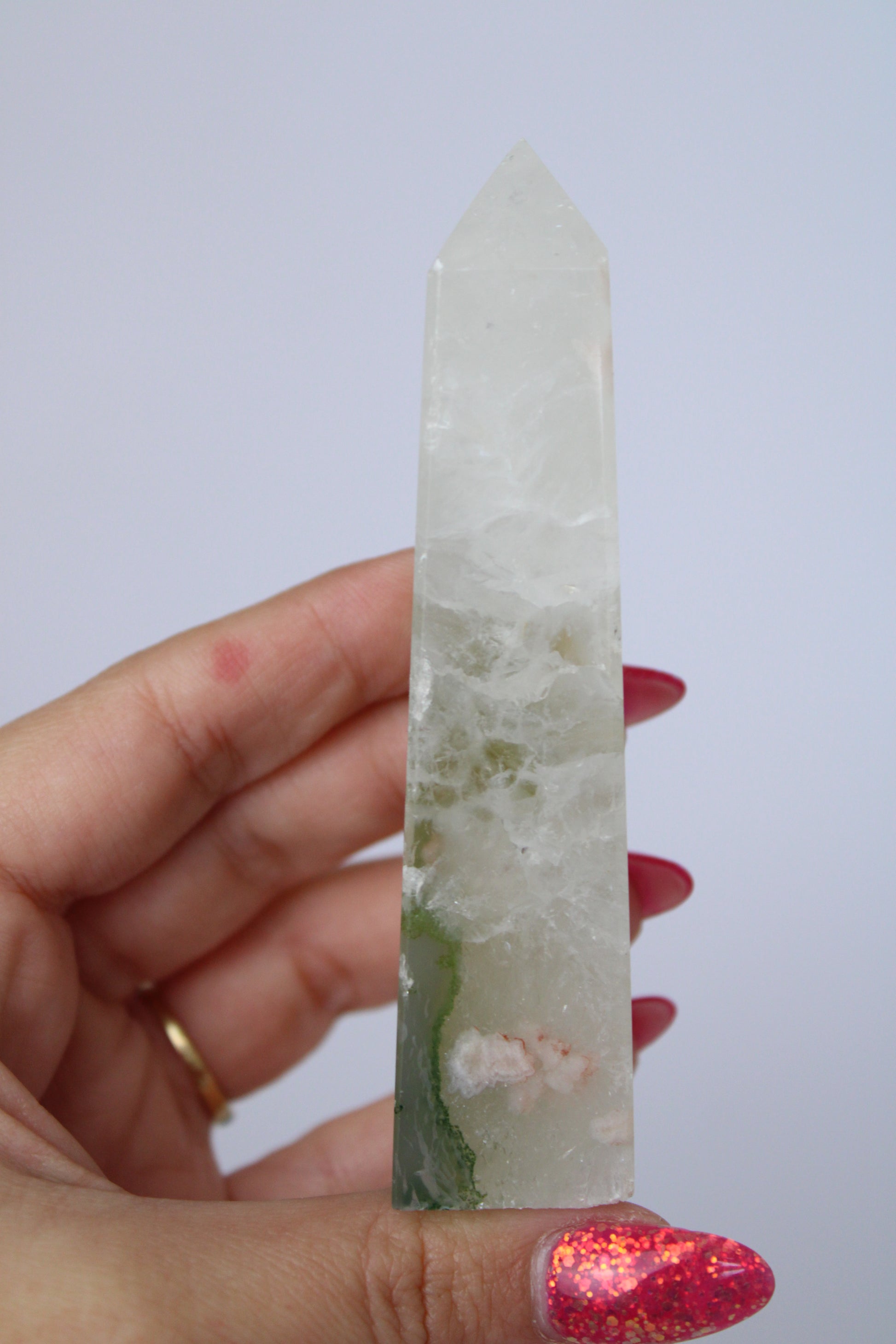 Groene agaat toren - Gemstone Dreams