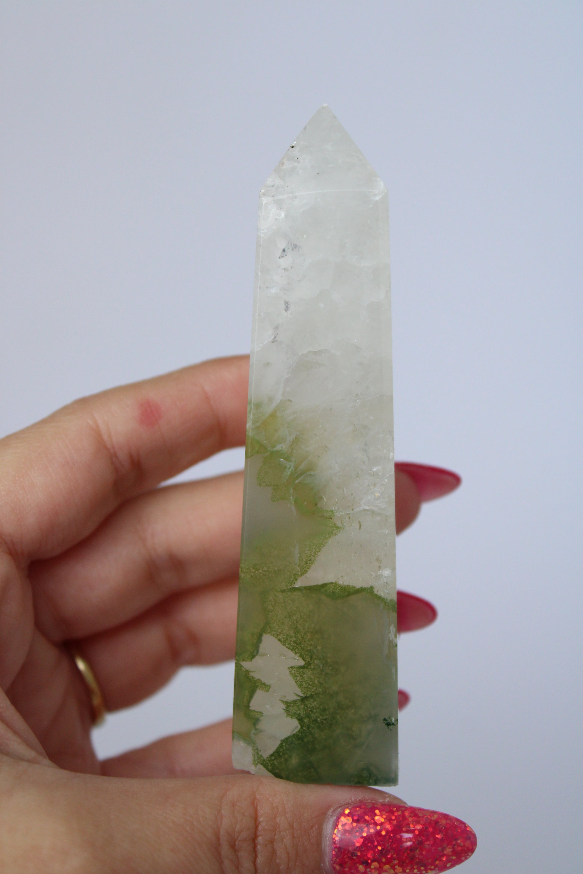 Groene agaat toren - Gemstone Dreams