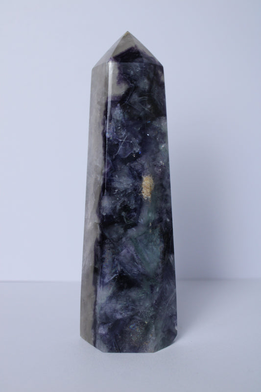 Regenboog fluoriet toren XL - Gemstone Dreams