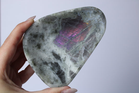 Labradoriet roze flash schaal - Gemstone Dreams