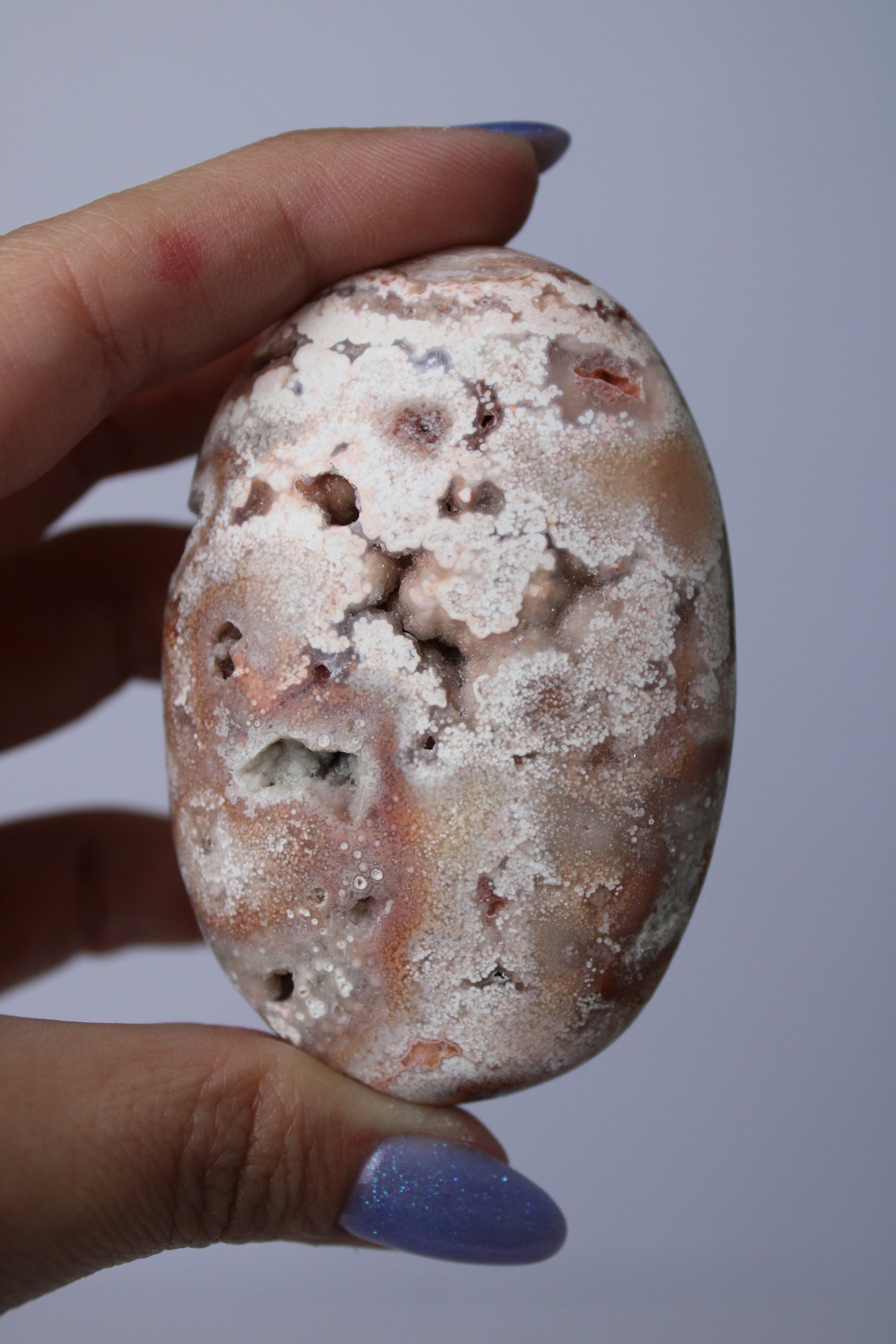 Pink crazy lace agaat palmsteen - Gemstone Dreams