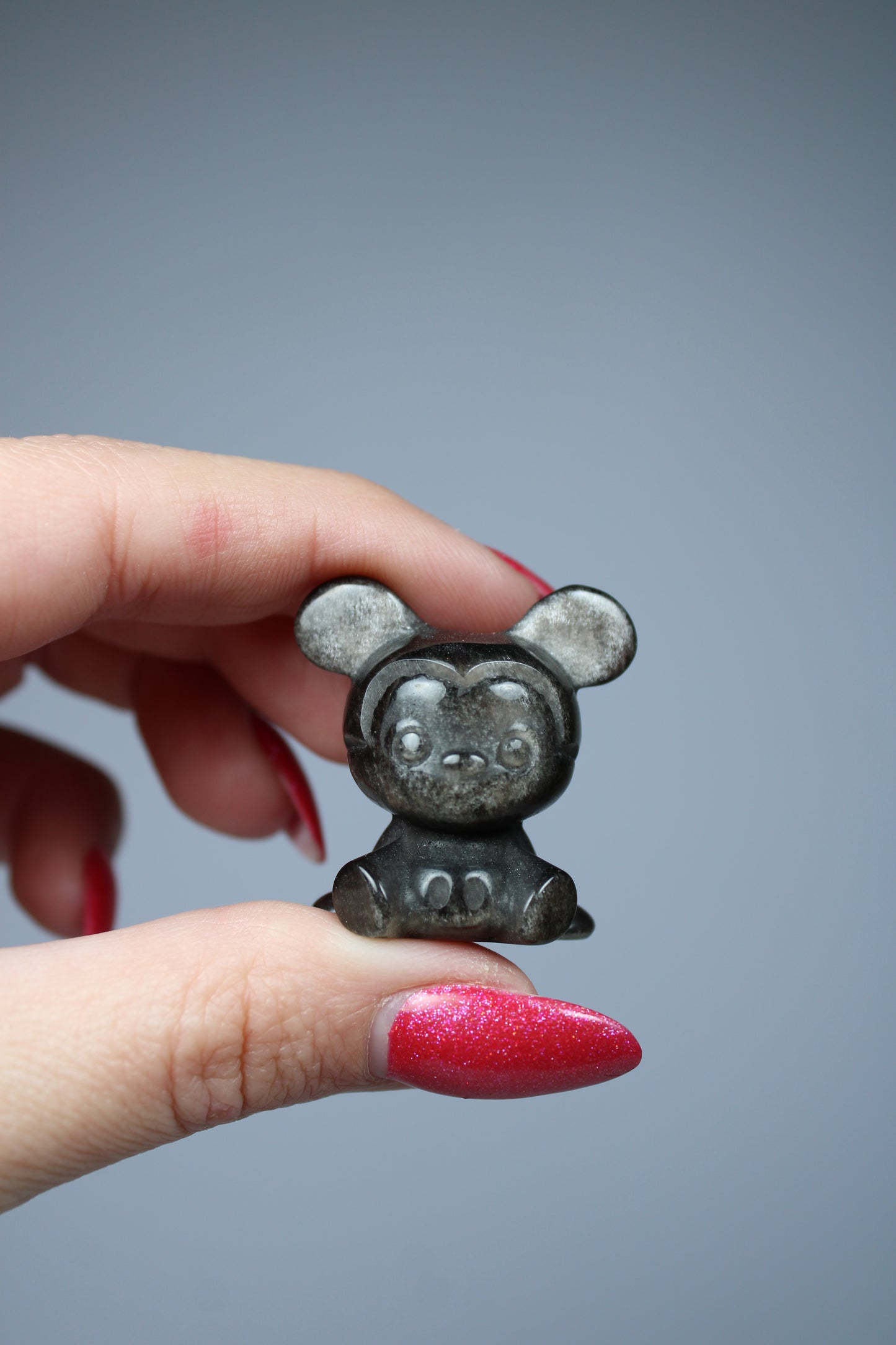 Mickey Mouse silver sheen obsidiaan