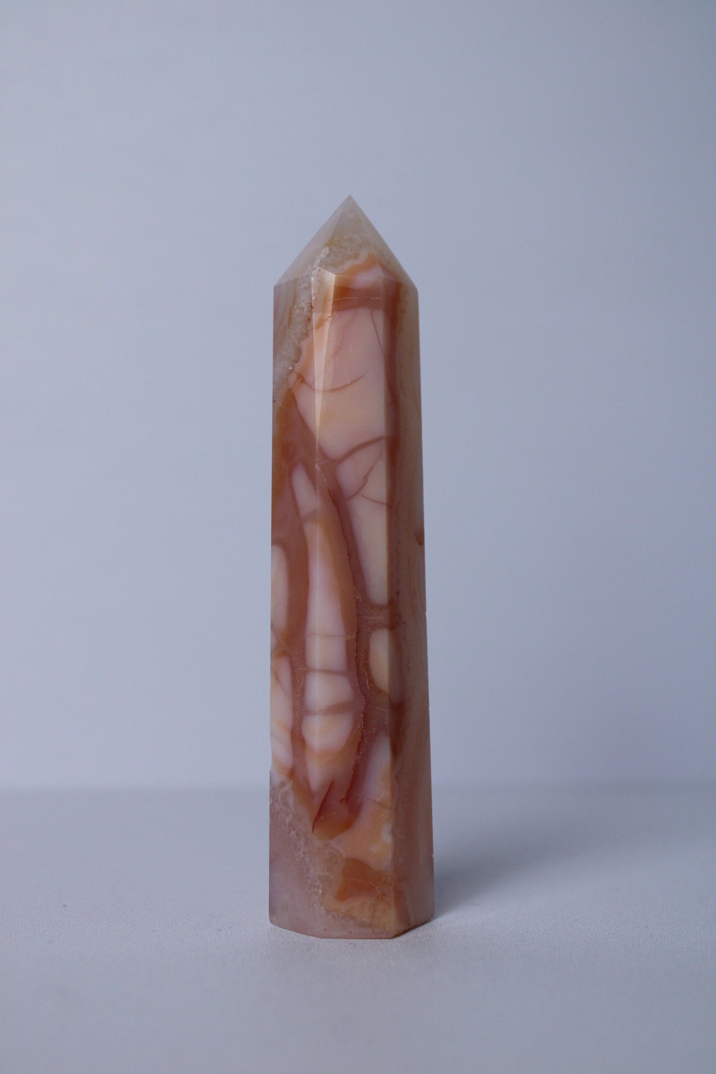 Bloemagaat met carneool toren - Gemstone Dreams