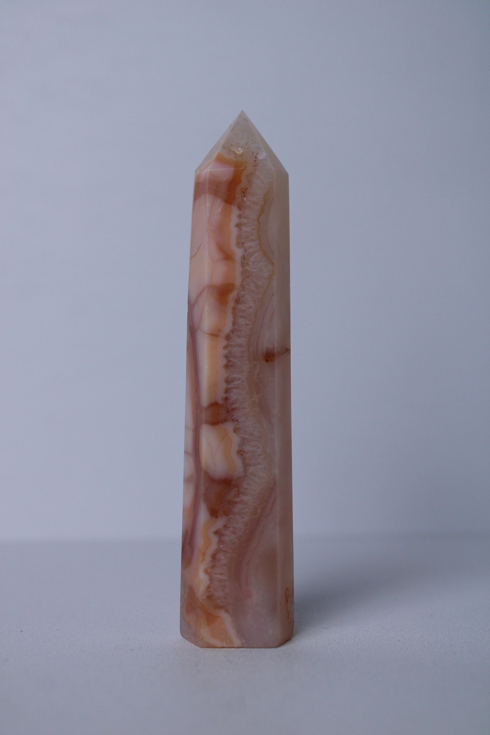 Bloemagaat met carneool toren - Gemstone Dreams