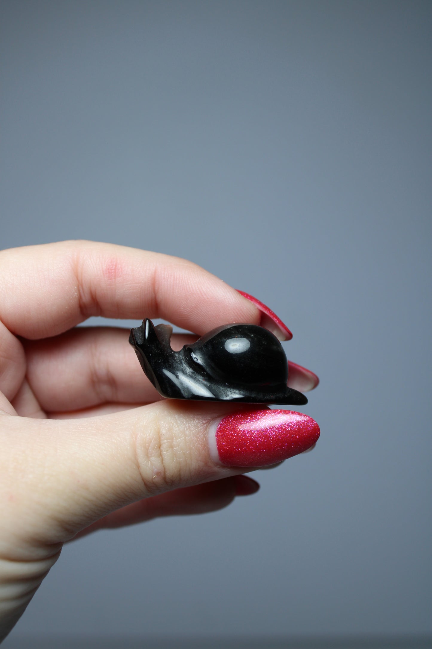 Slak zwarte obsidiaan