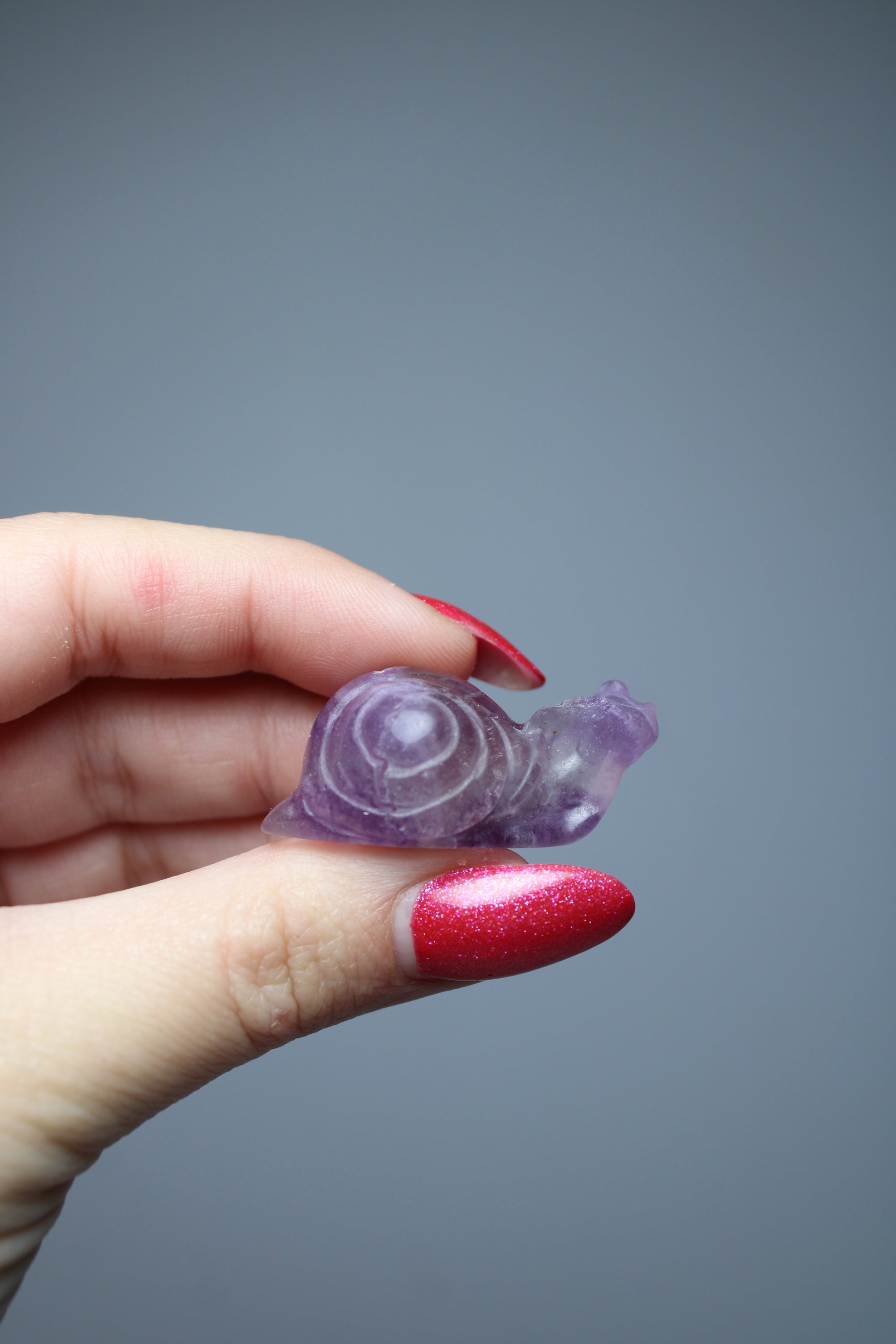 Snail purple fluorite