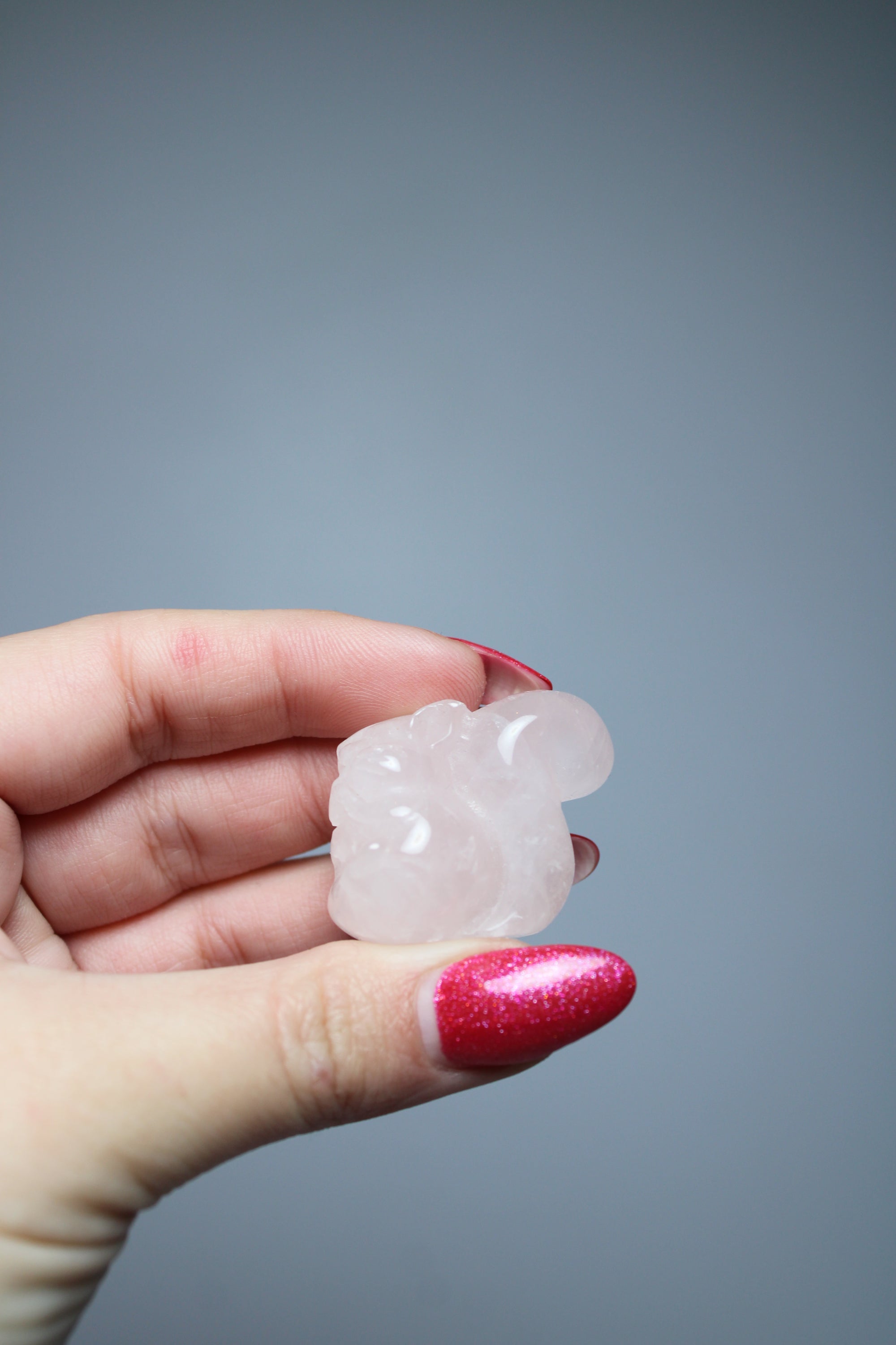 Squirrel rose quartz