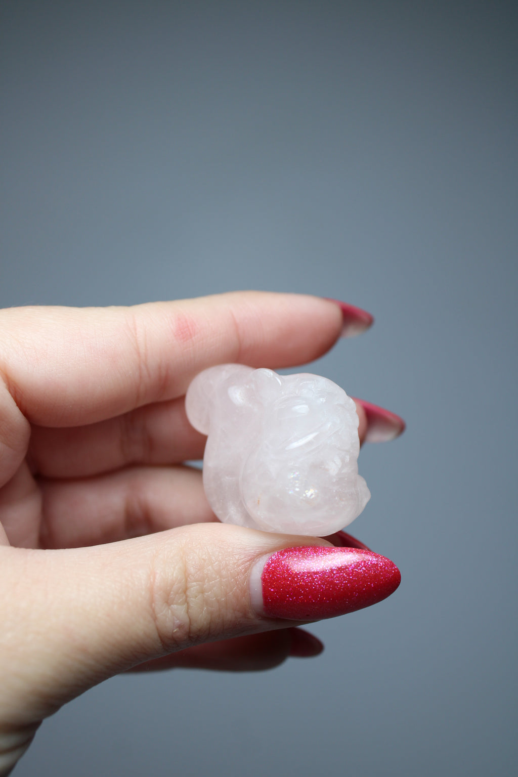 Squirrel rose quartz