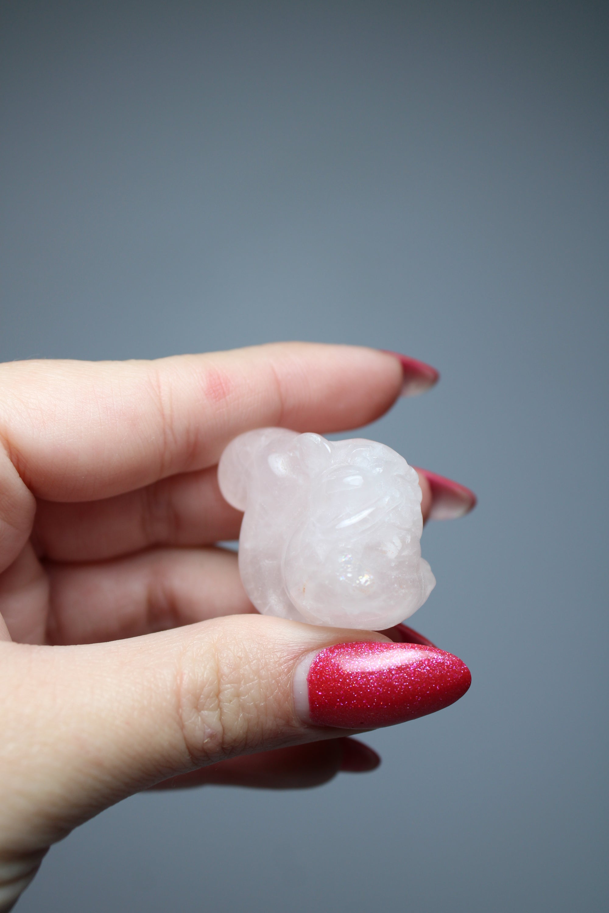 Squirrel rose quartz