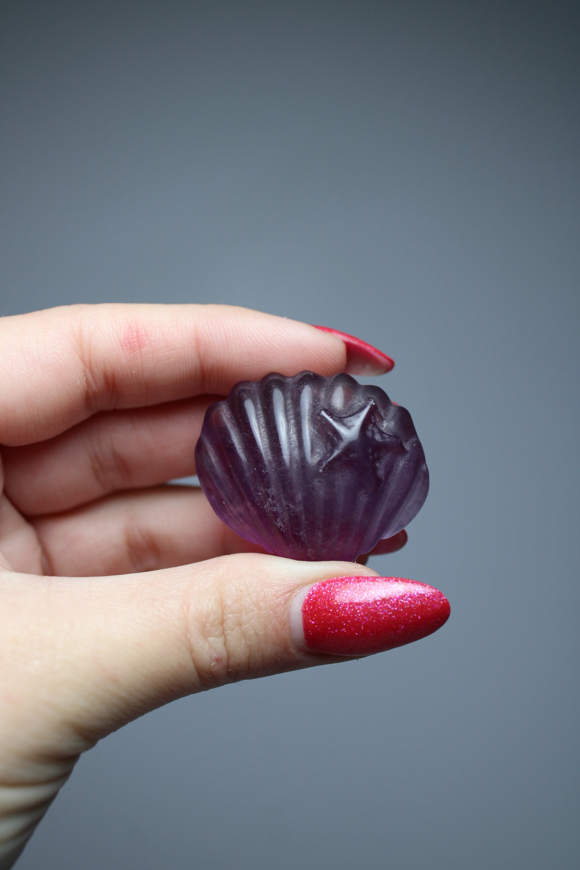 Shell purple fluorite