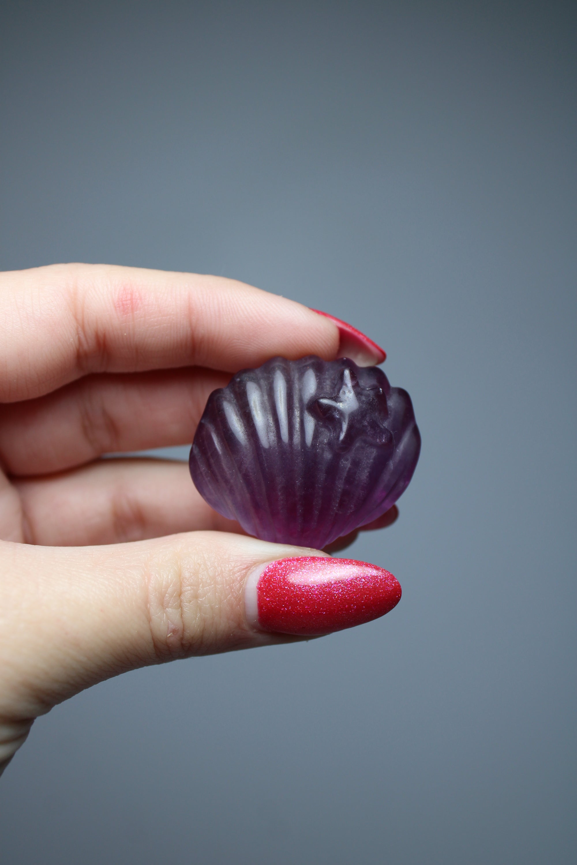 Shell purple fluorite