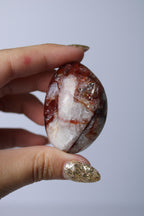 Fire quartz palmsteen - Gemstone Dreams