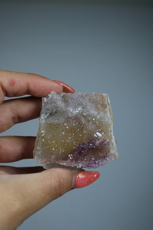 Flower amethyst oranje/paars cluster