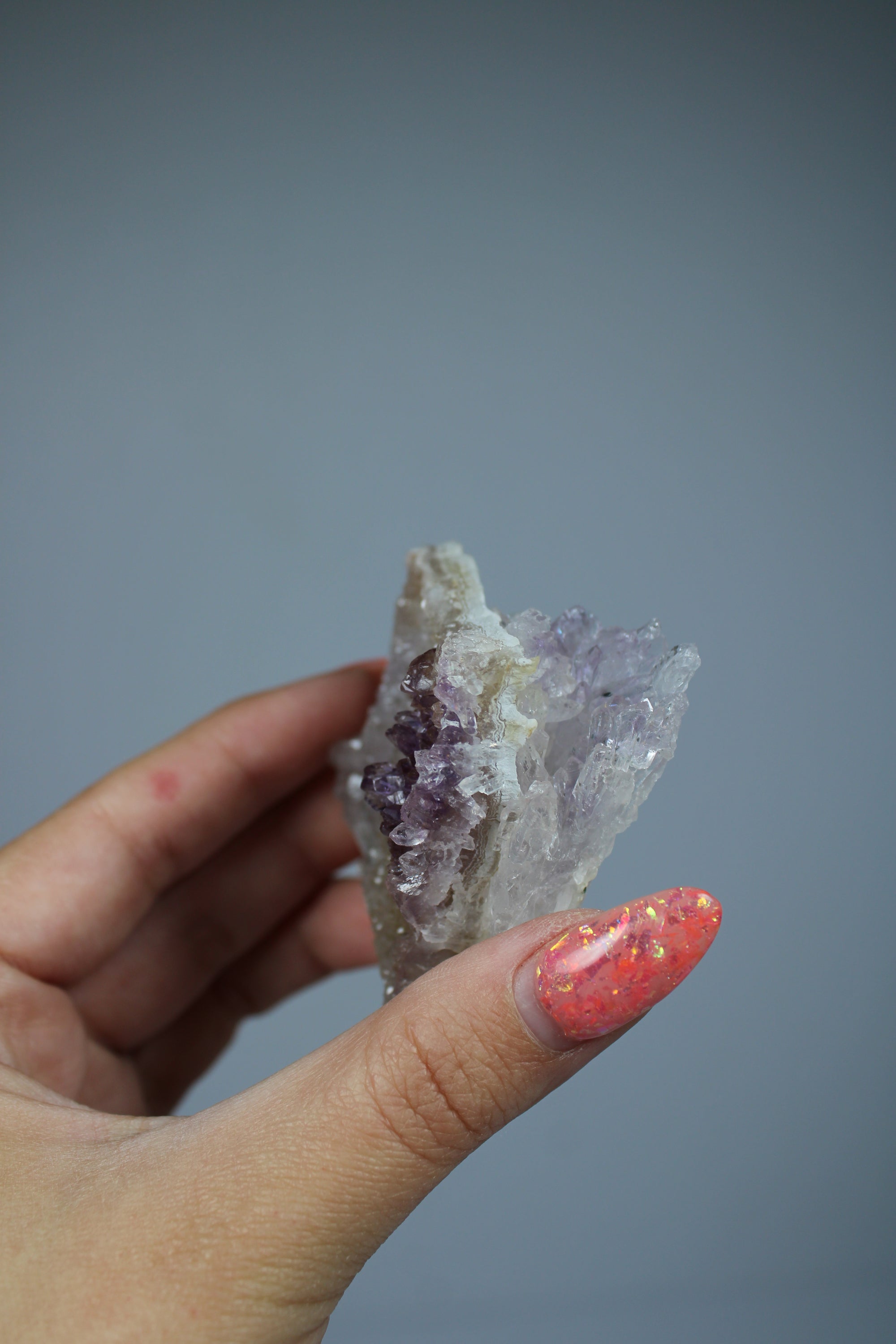 Flower amethyst orange/purple cluster