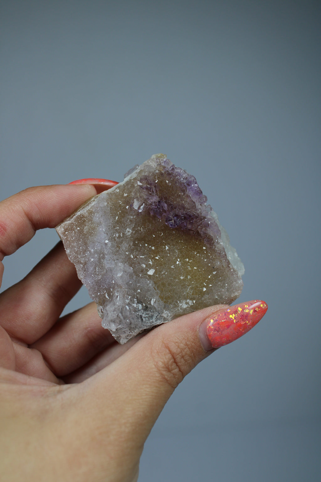 Flower amethyst orange/purple cluster
