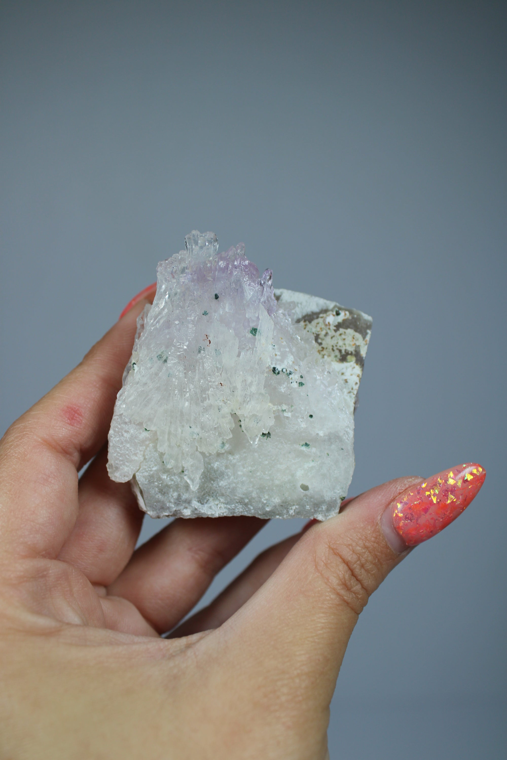 Flower amethyst orange/purple cluster