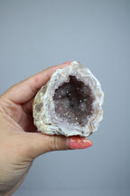 Roze agaat geode