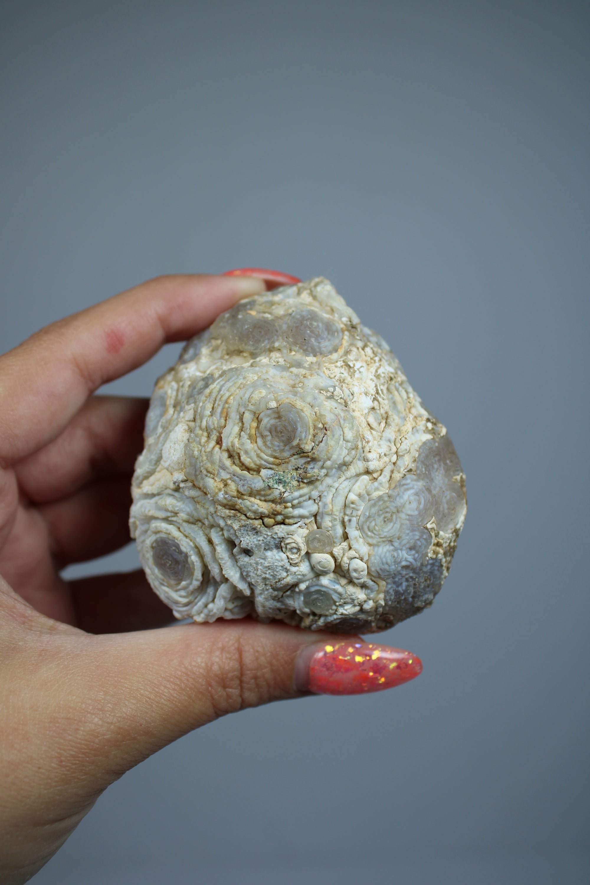 Roze agaat geode