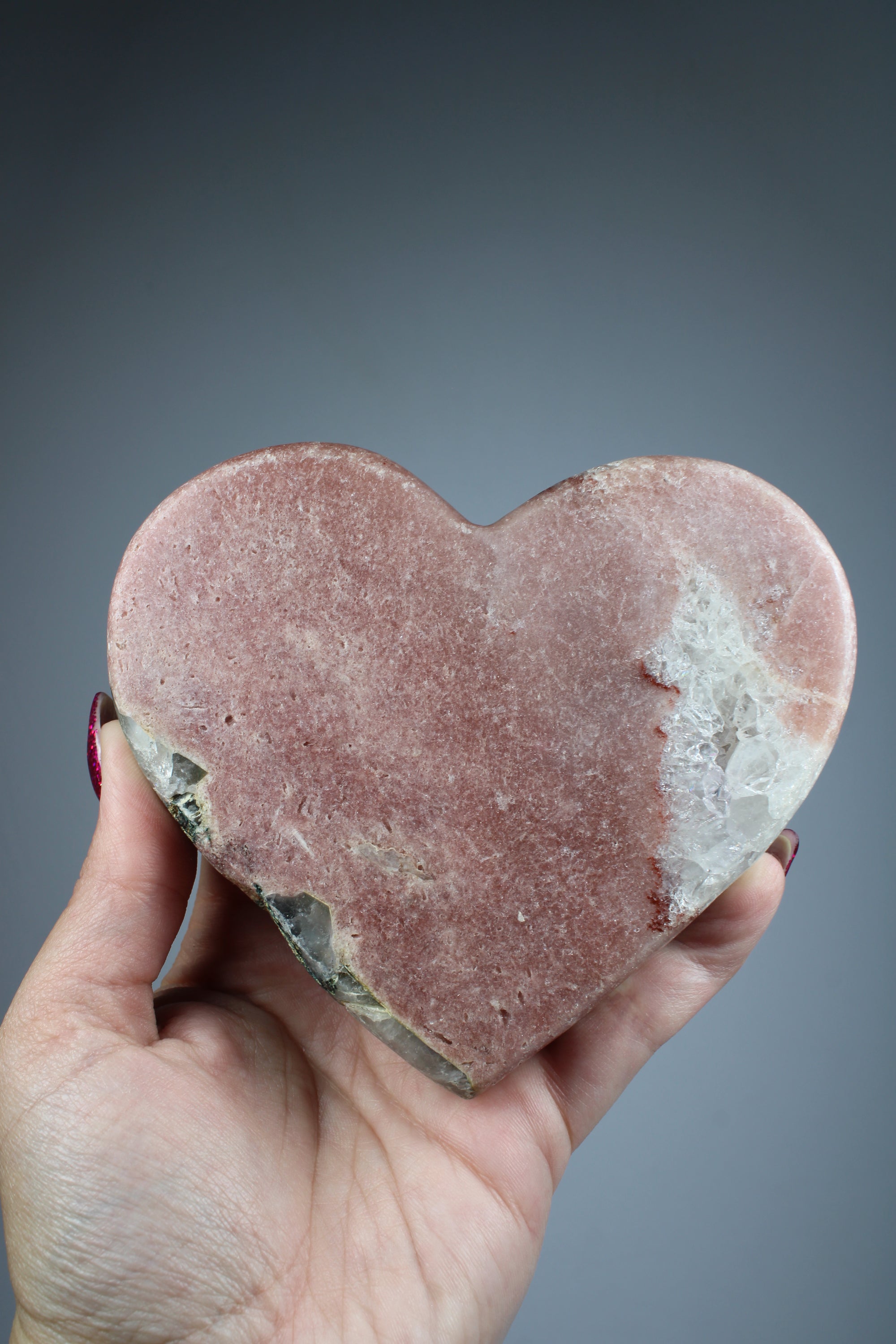 Roze amethist hart