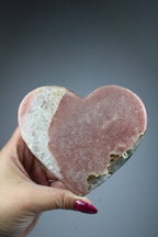 Roze amethist hart