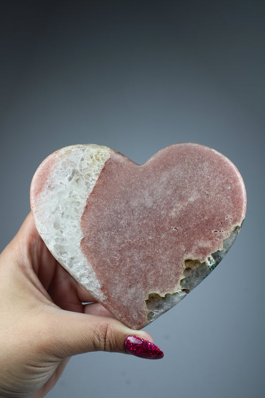 Roze amethist hart