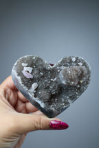 Rainbow amethyst heart