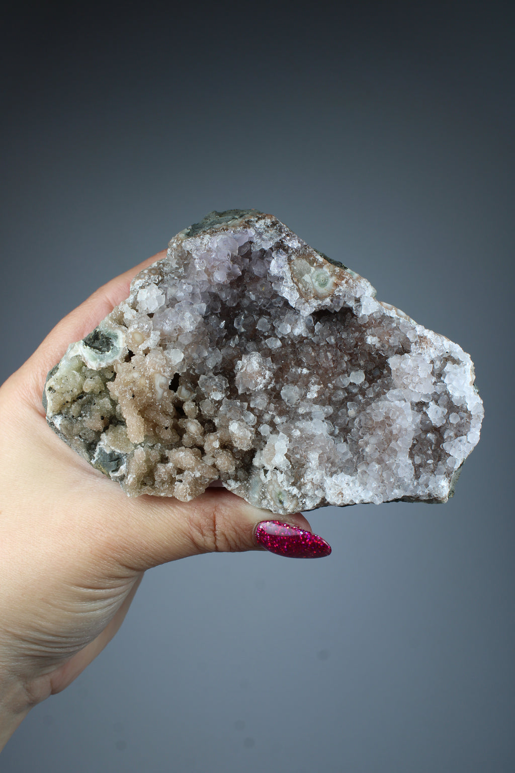 Rainbow amethyst cluster