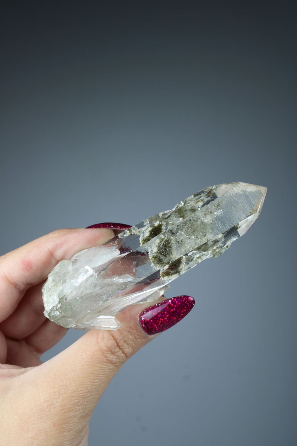 Chlorite in rock crystal