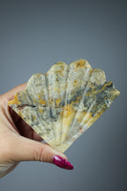 Yellow crazy lace agaat schelp