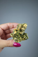 Green epidote cluster
