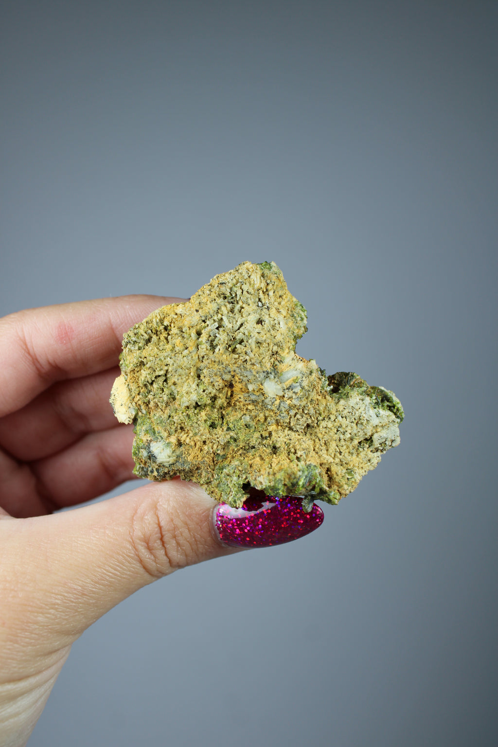 Green epidote cluster