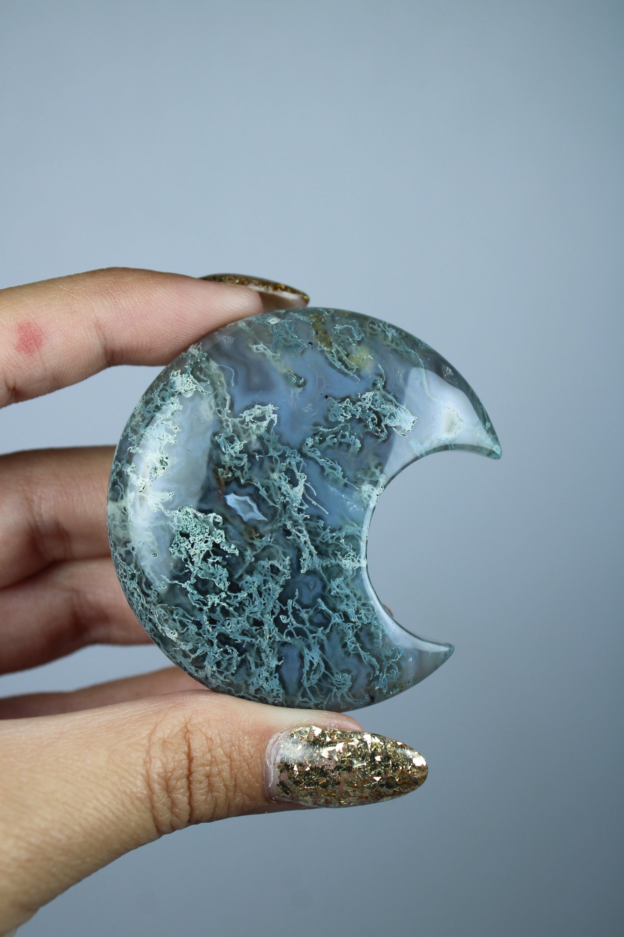 Moss agate moon