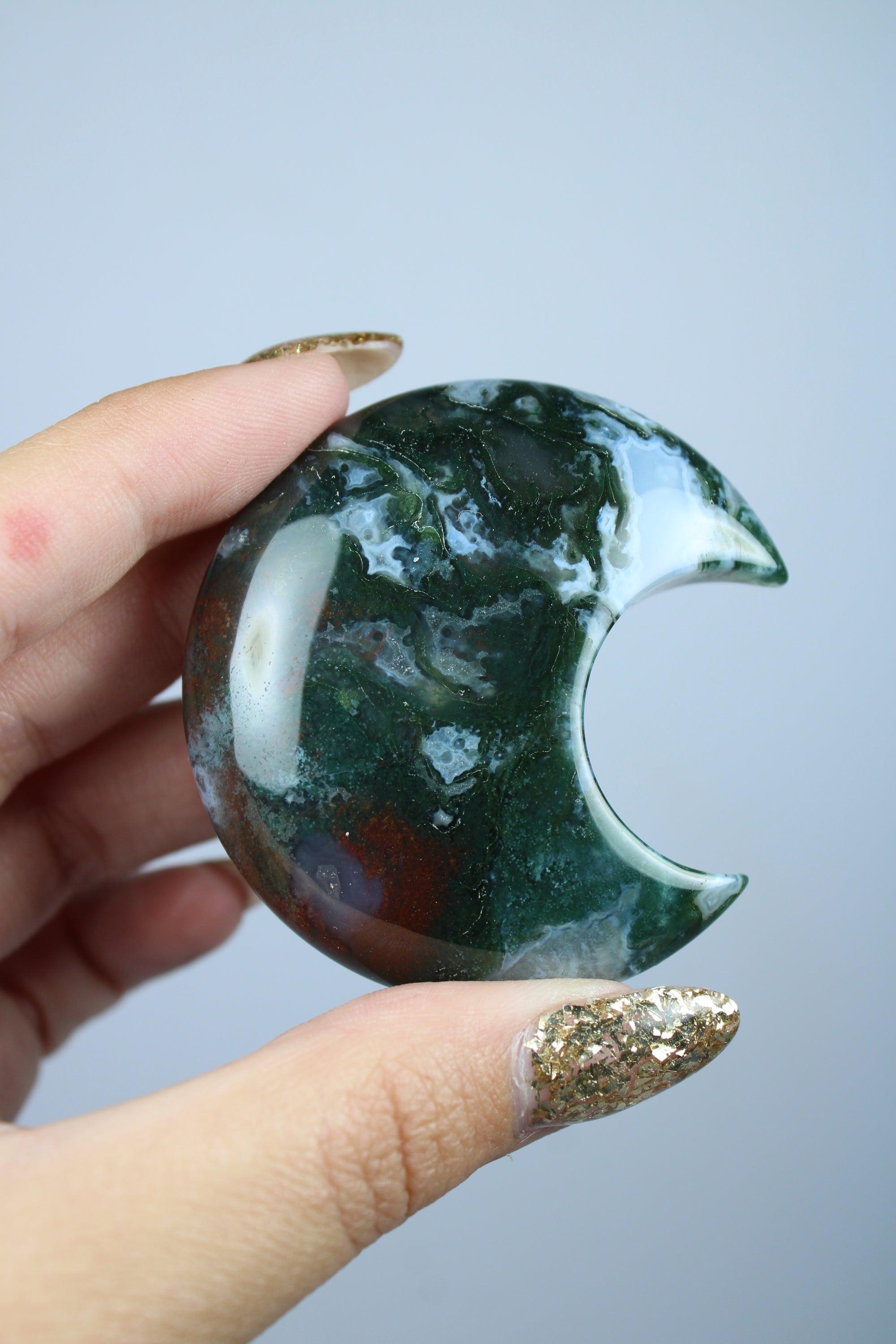 Moss agate moon