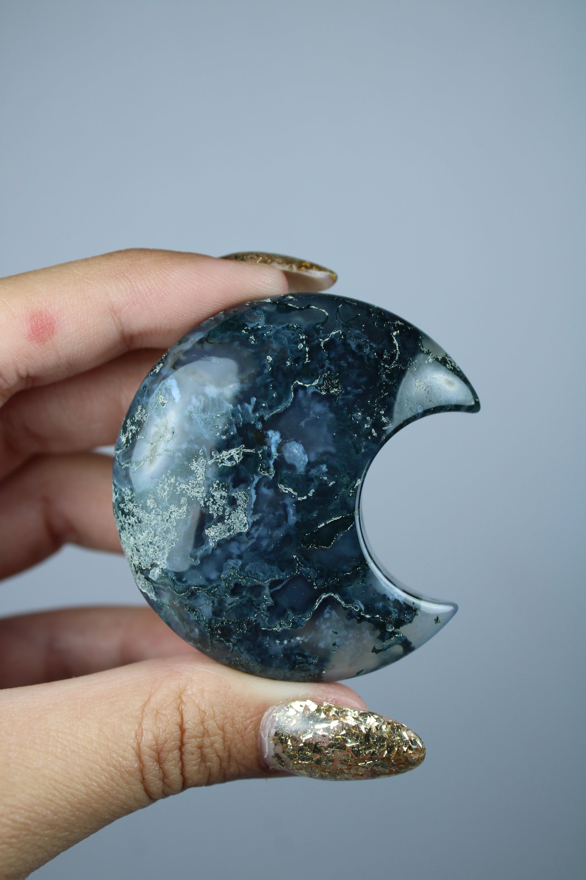 Moss agate moon
