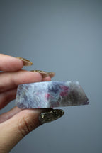 Lepidoliet met roze toermalijn freeform