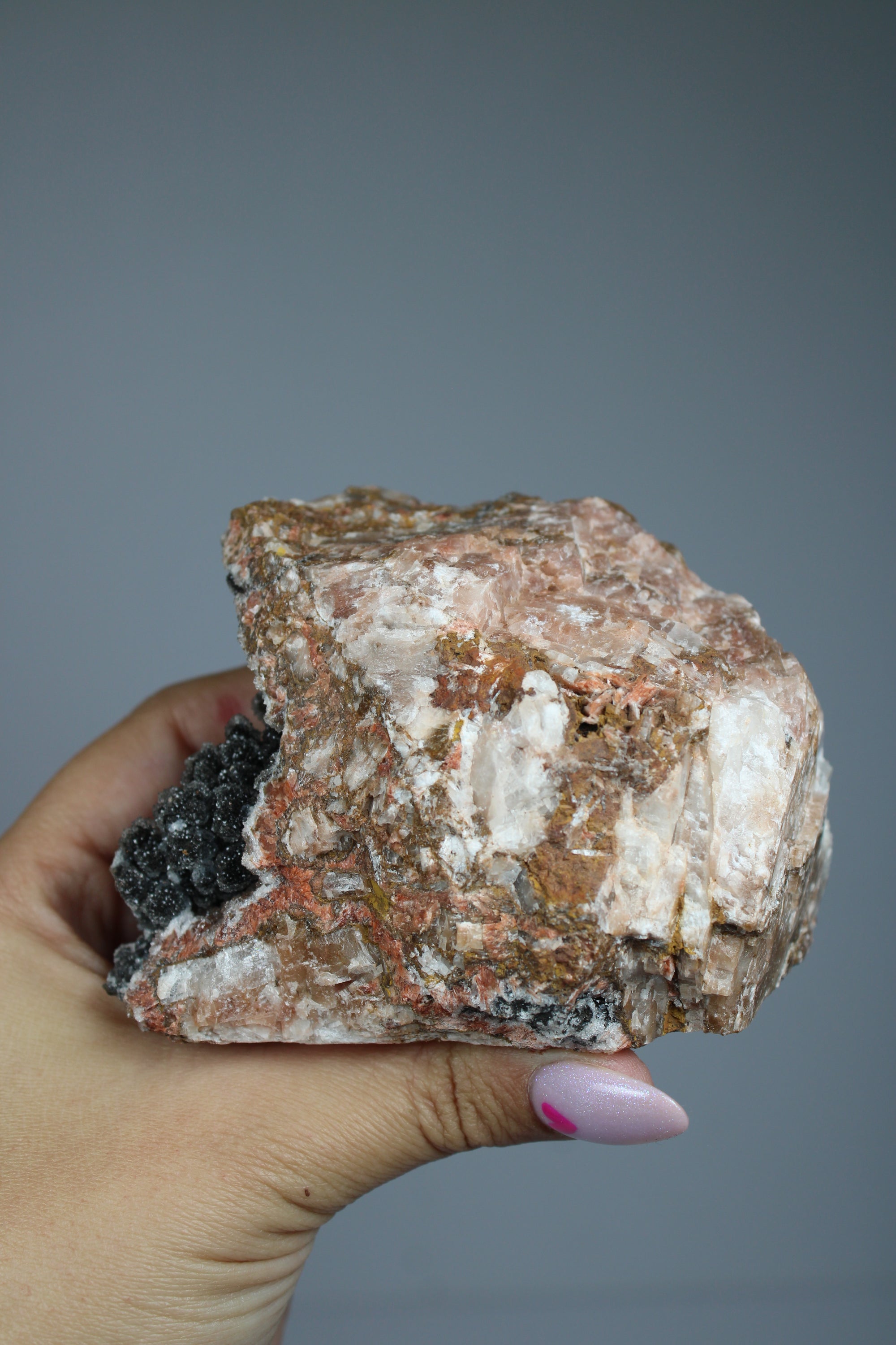 Manganese quartz cluster (zeldzaam)