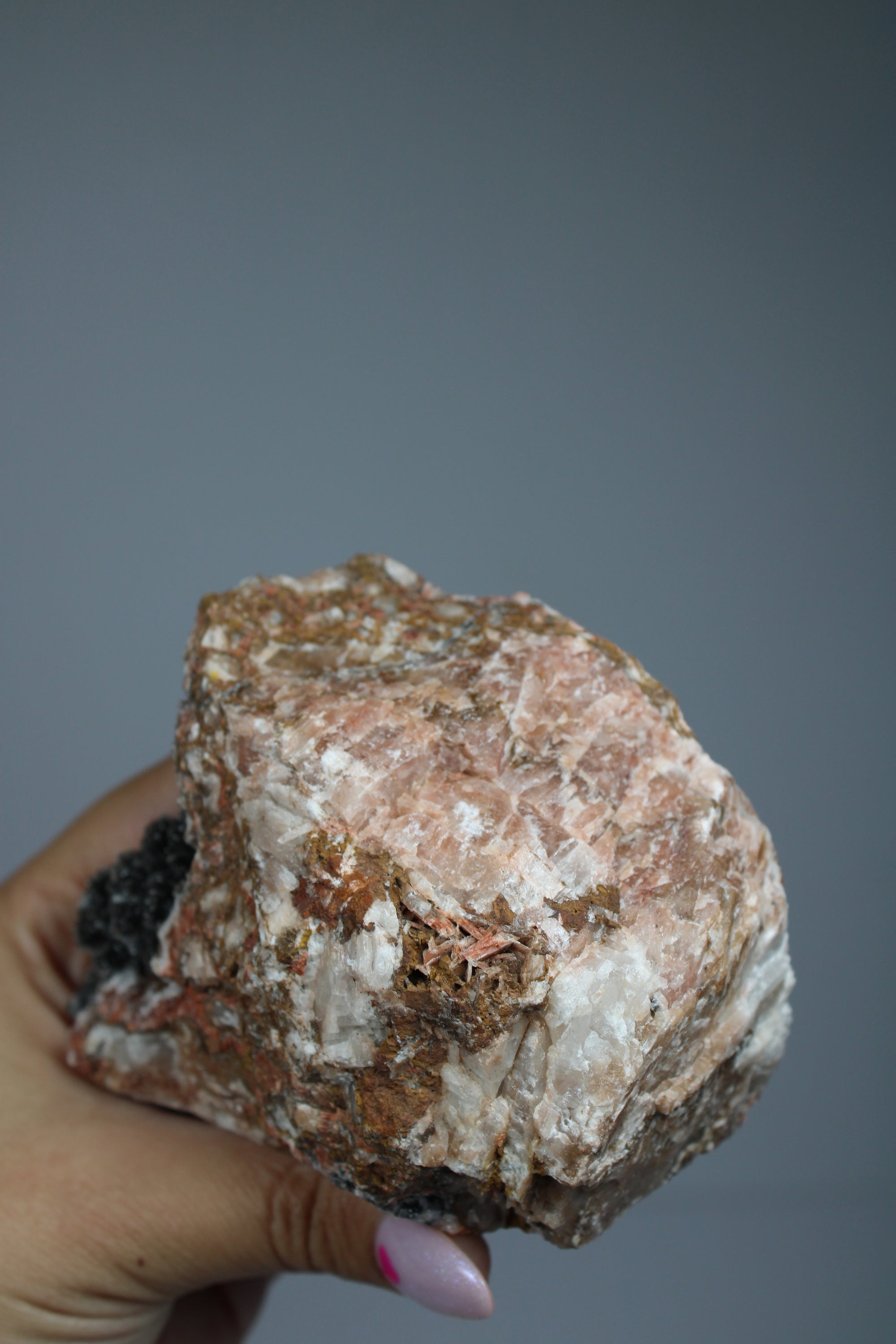 Manganese quartz cluster (zeldzaam)