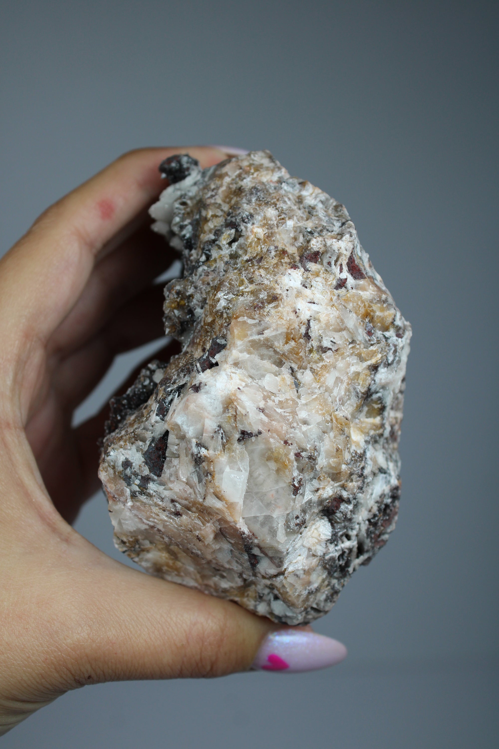 Manganese quartz cluster (zeldzaam)