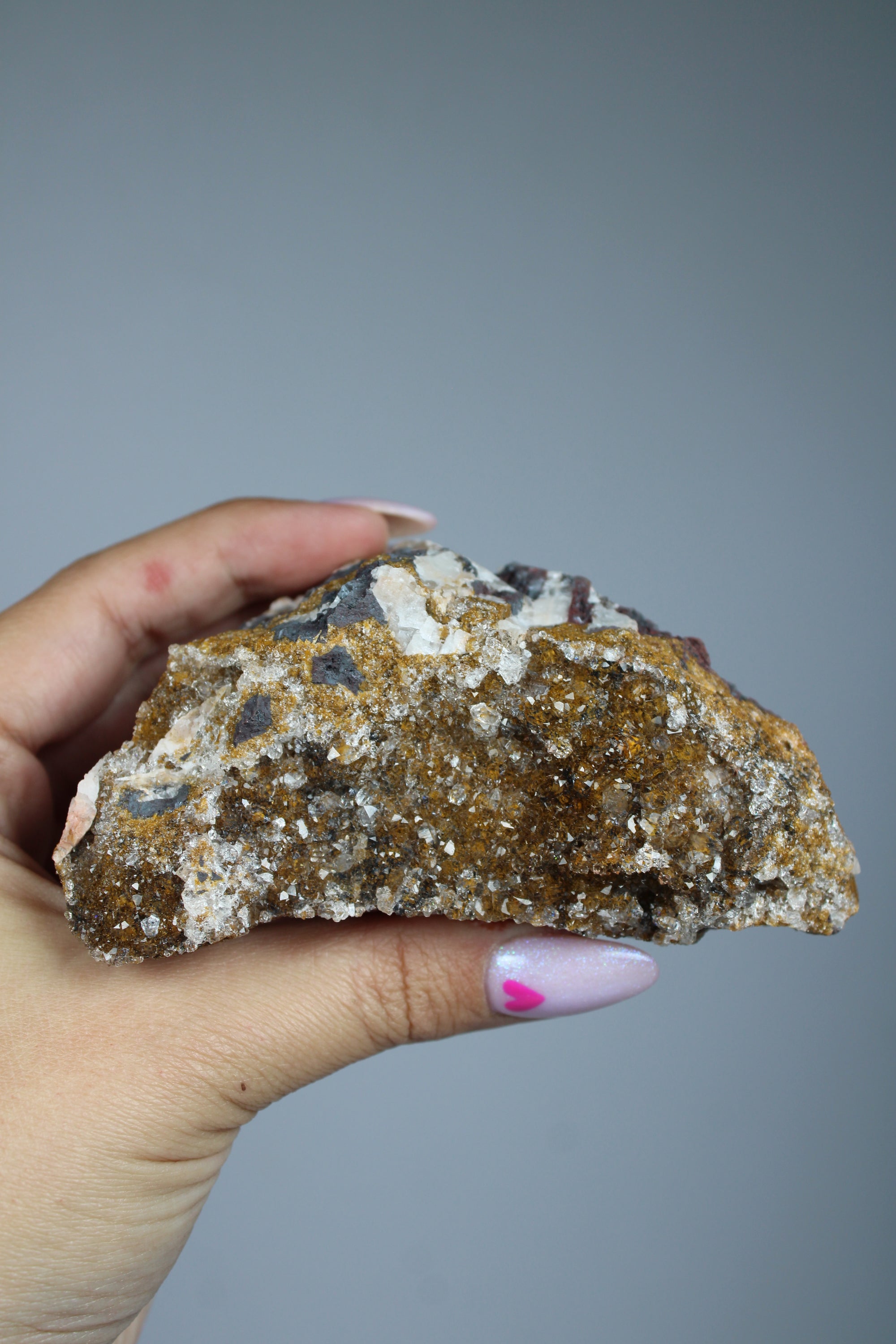 Manganese quartz cluster (zeldzaam)