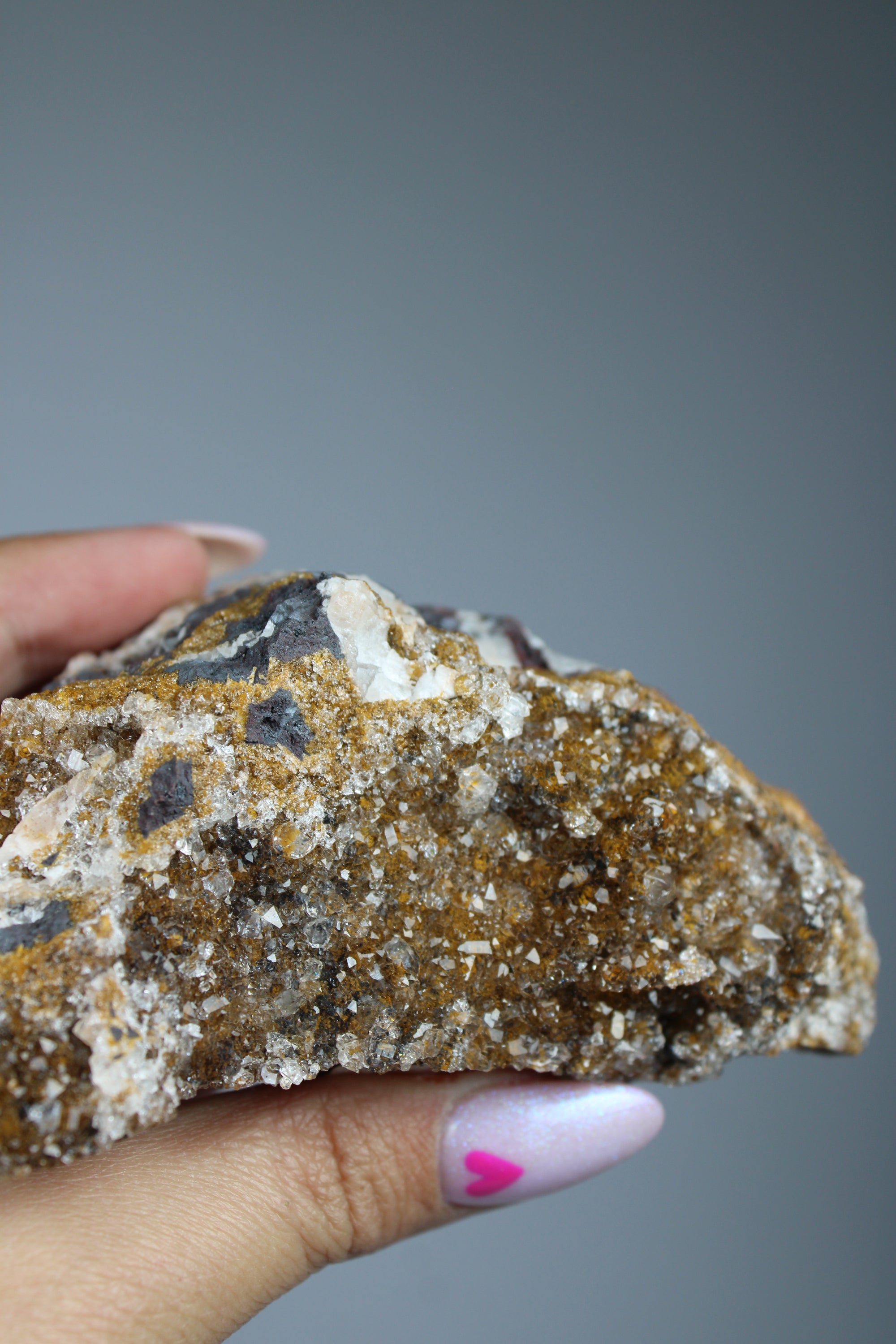 Manganese quartz cluster (zeldzaam)