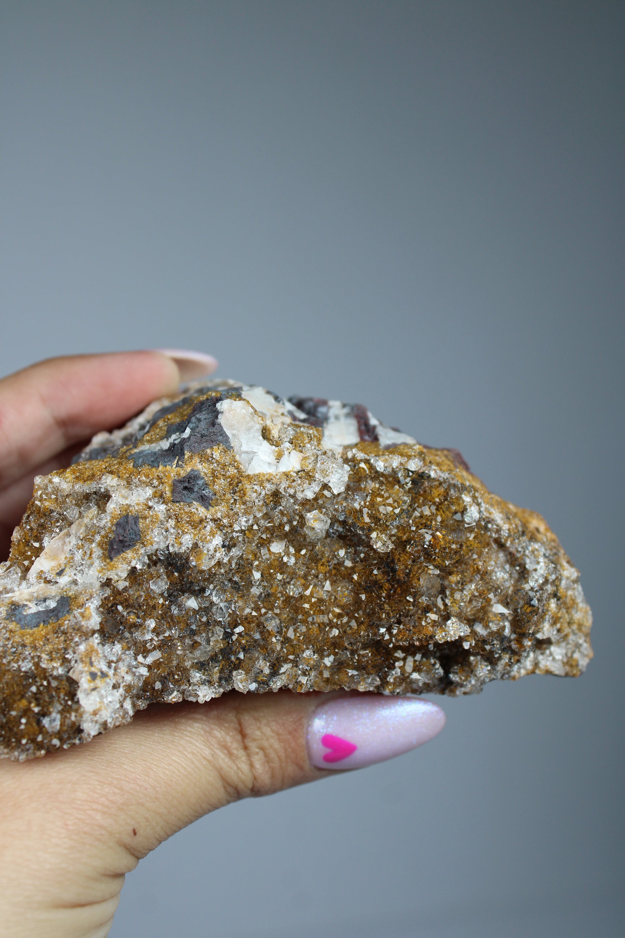 Manganese quartz cluster (zeldzaam)