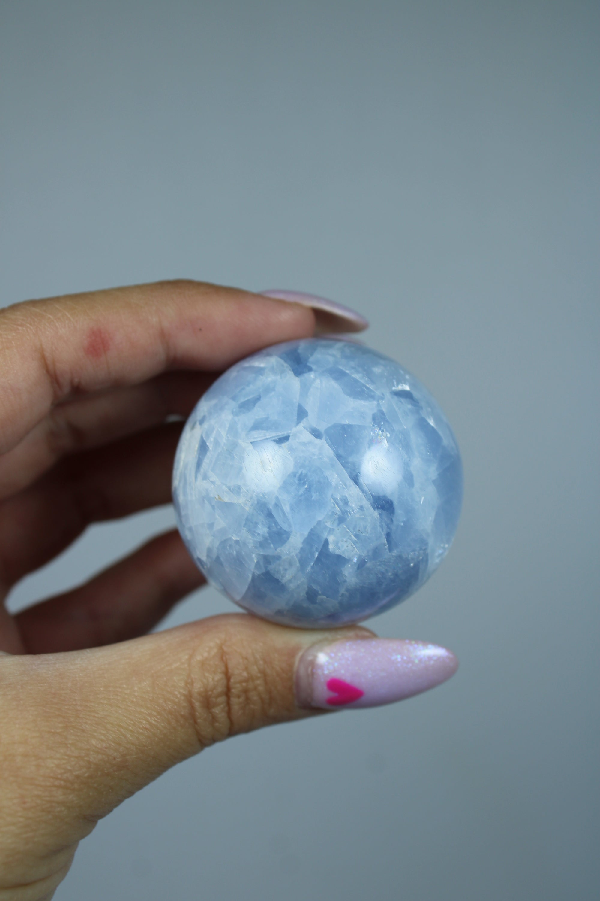 Blauwe calciet bol