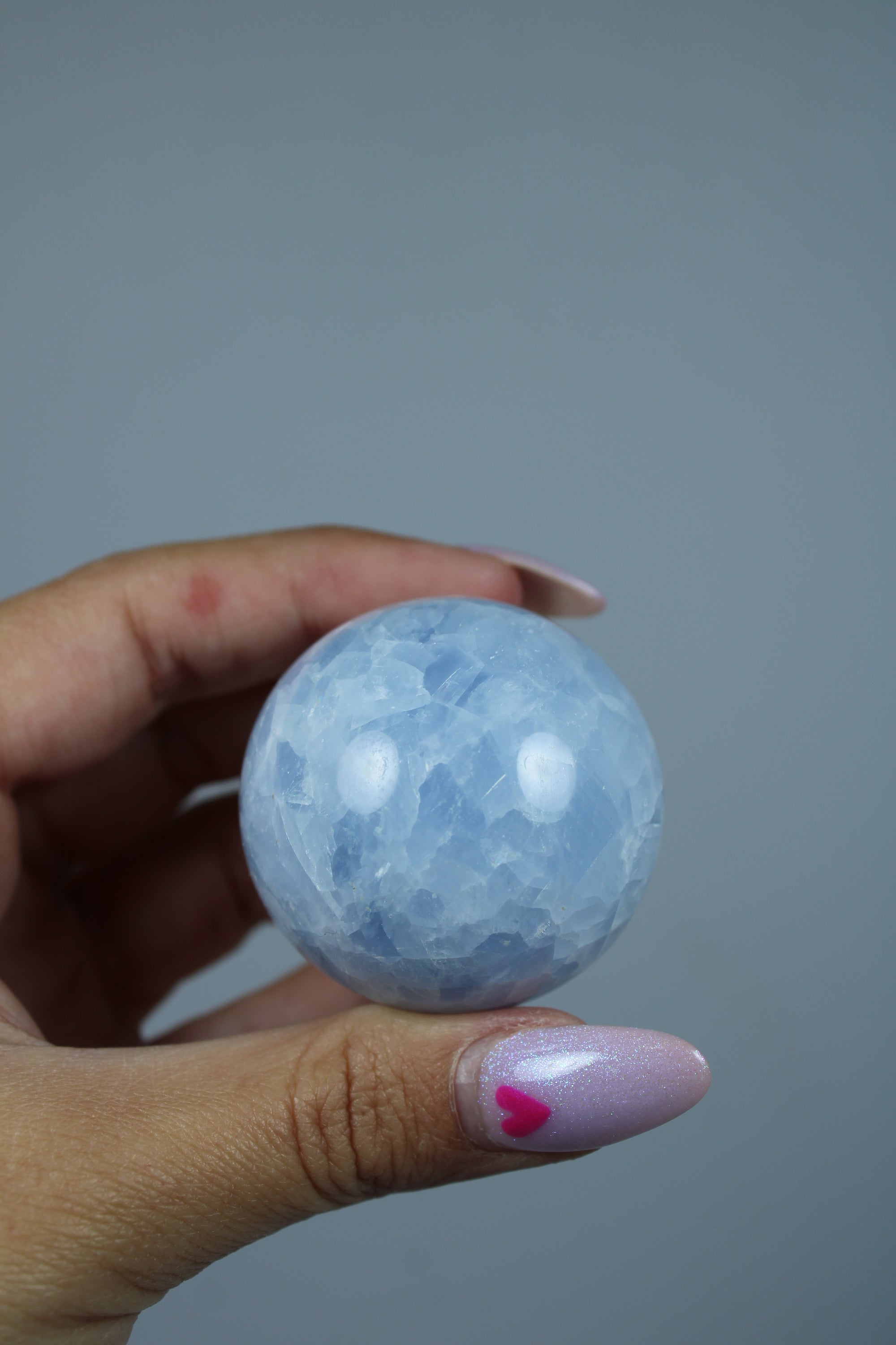 Blauwe calciet bol