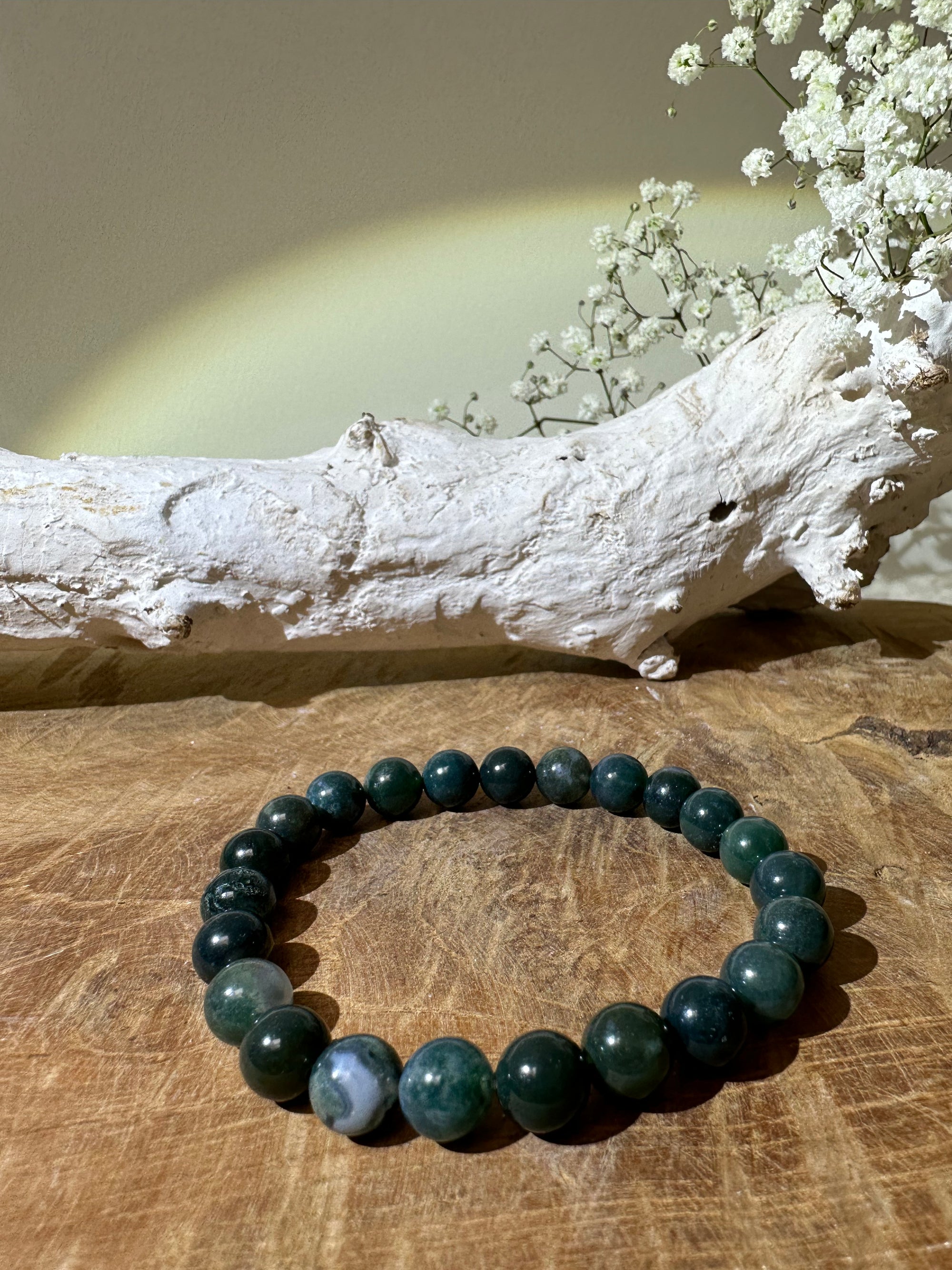 Mosagaat armband 8mm - Gemstone Dreams