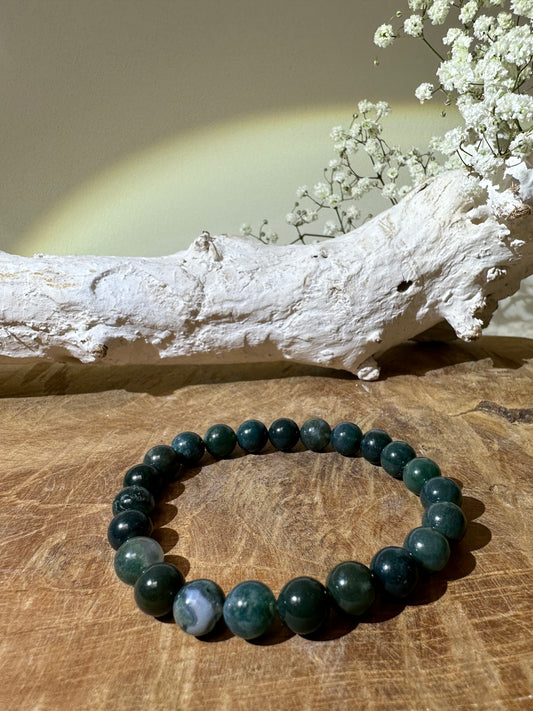 Mosagaat armband 8mm - Gemstone Dreams
