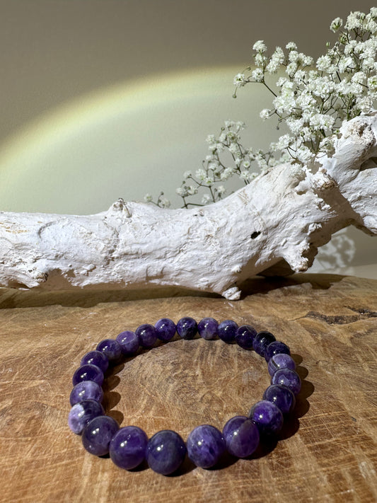 Chevron amethyst bracelet