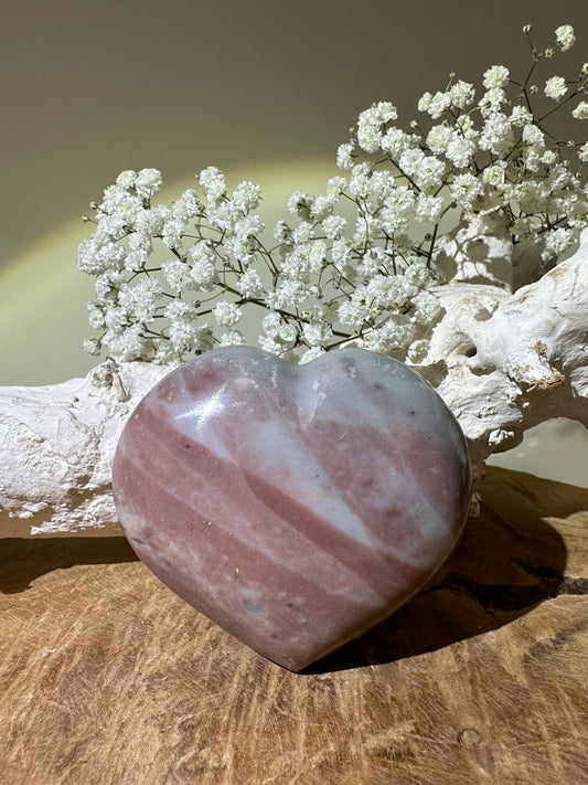 Roze jaspis hart - Gemstone Dreams