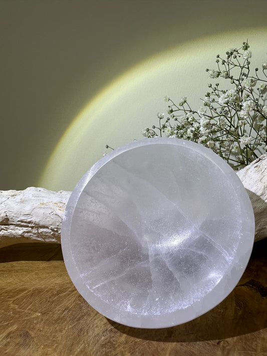 Selenite charging bowl round