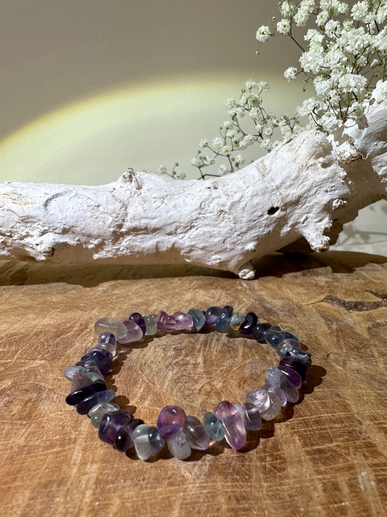 Splitsteen armband fluoriet - Gemstone Dreams